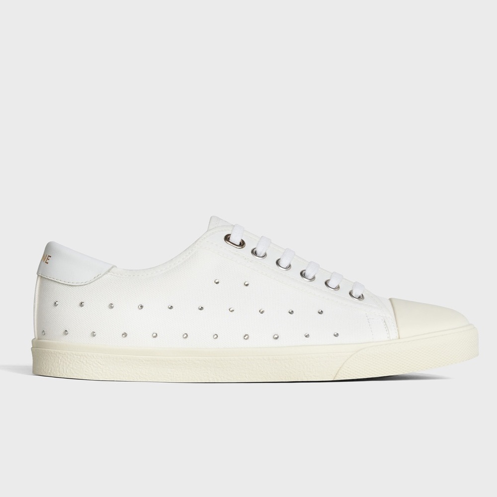 Celine Off-White Lace-Up Sneakers